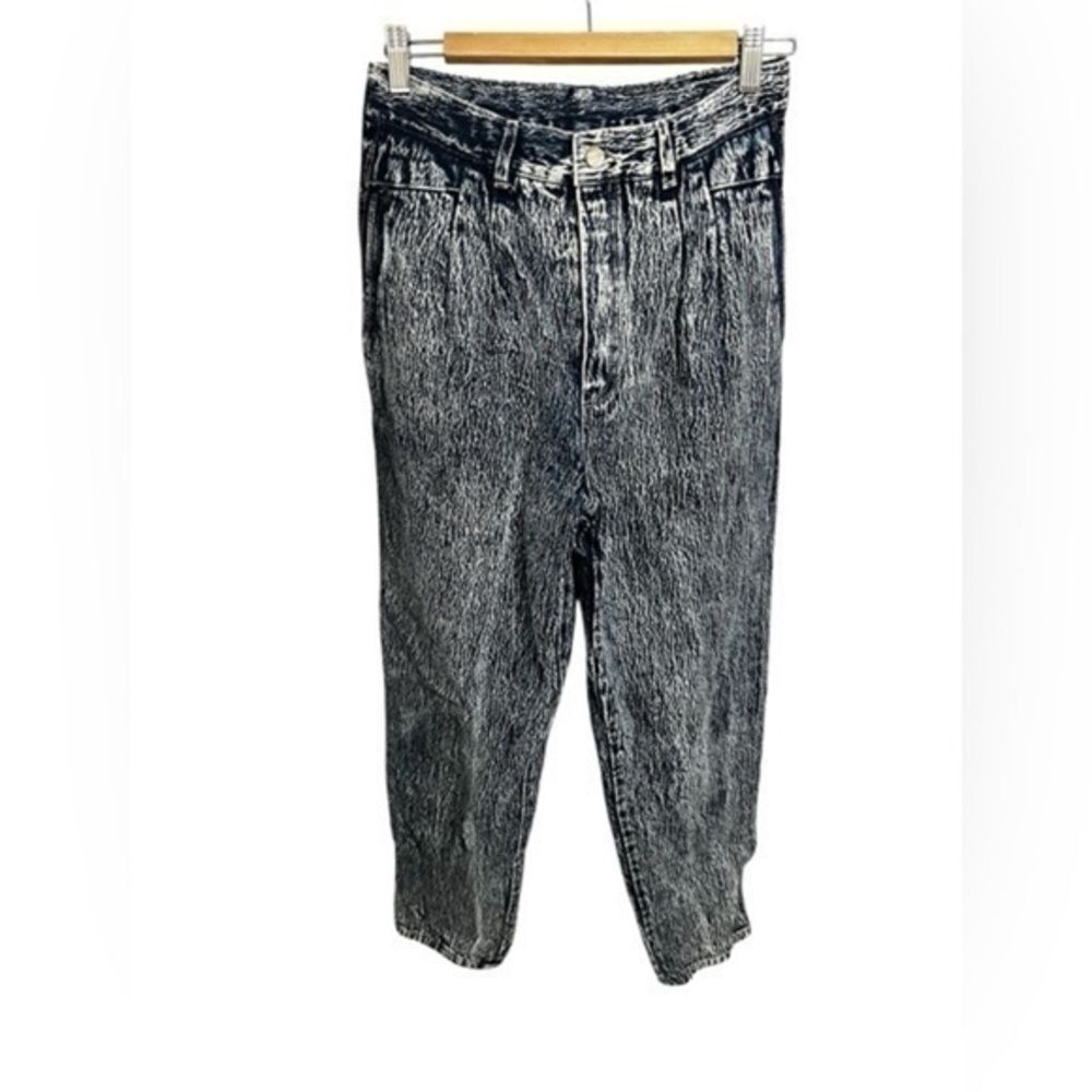 Vintage Margo club women jeans acid wash dark blue small 80s